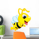 Cute Bee Cartoon Wall Decal