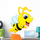Cute Bee Cartoon Wall Decal