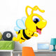 Cute Bee Cartoon Wall Decal