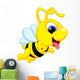 Cute Bee Cartoon Wall Decal