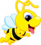 Cute Bee Cartoon Wall Decal