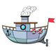 Cartoon ship. Vector illustration 