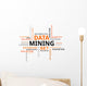 word cloud - data mining Wall Decal
