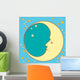 Crescent Moon in Profile With Stars 