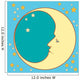 Crescent Moon in Profile With Stars 