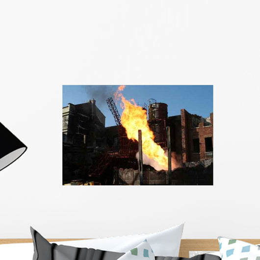 Fuite Gaz Destruction Ville Wall Decal