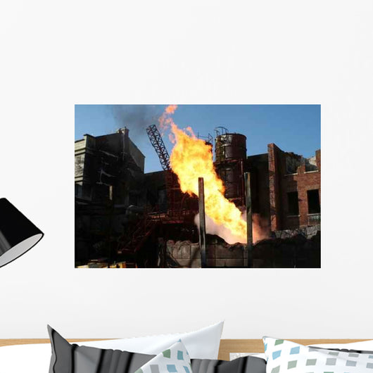 Fuite Gaz Destruction Ville Wall Decal