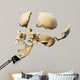 Human skull with parts exploded. 