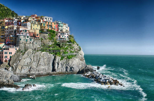 Manarola, Cinque Terre. Wonderful Coastal Colors in Spring Seaso 