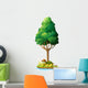 An island with a smiling turtle under the tree Wall Decal
