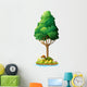 An island with a smiling turtle under the tree Wall Decal