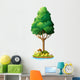 An island with a smiling turtle under the tree Wall Decal