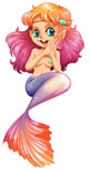 A smiling mermaid Wall Decal