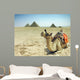 Camel With Pyramids Wall Mural