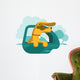 Dog is looking out of car window Wall Decal