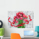 Red Tulip Flowers Wall Mural