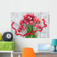 Red Tulip Flowers Wall Mural