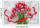Red Tulip Flowers Wall Mural