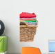 Wicker Basket of Clean Fresh Laundry 