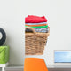 Wicker Basket of Clean Fresh Laundry 