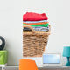 Wicker Basket of Clean Fresh Laundry 