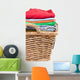 Wicker Basket of Clean Fresh Laundry 