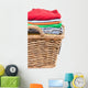 Wicker Basket of Clean Fresh Laundry 