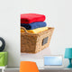 Fresh Clean Towels in a Wicker Basket 
