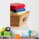 Fresh Clean Towels in a Wicker Basket 