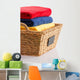 Fresh Clean Towels in a Wicker Basket 