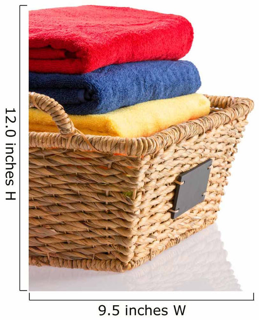 Fresh Clean Towels in a Wicker Basket 