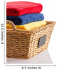Fresh Clean Towels in a Wicker Basket 
