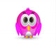 Pink Twitter Bird Wall Decal