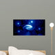 Space with distant galaxy Wall Mural