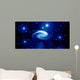 Space with distant galaxy Wall Mural