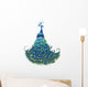 Peacock Vector Background Wall Decal