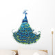 Peacock Vector Background Wall Decal