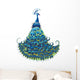 Peacock Vector Background Wall Decal
