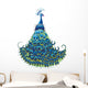 Peacock Vector Background Wall Decal
