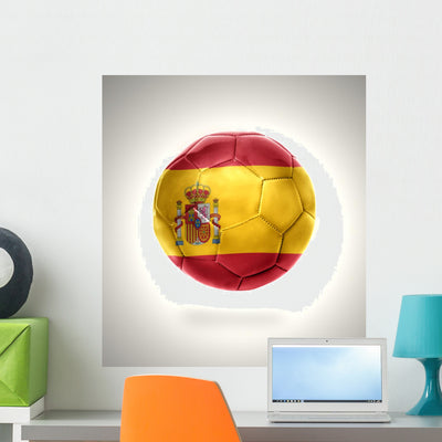 Spanish Football shown on a wall