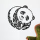 decorative silhouette of panda Wall Decal