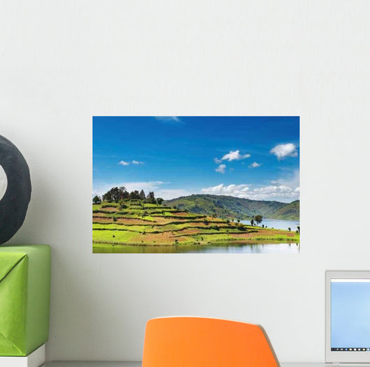 African Landscape with Lake Wall Decal