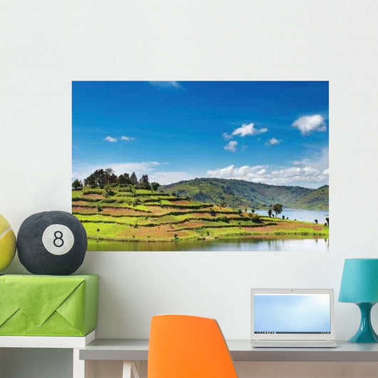 African Landscape with Lake Wall Decal