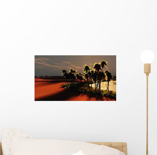 Sunset Oasis 4 Wall Decal