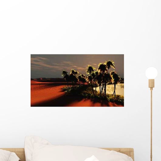 Sunset Oasis 4 Wall Decal