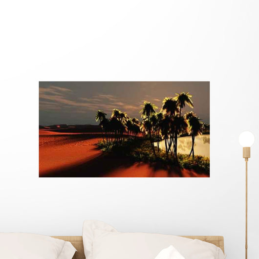 Sunset Oasis 4 Wall Decal