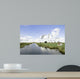 Typical wide dutch landscape with meadows, water and cloudscapes 