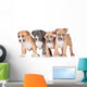 Four Puppies Wall Mural