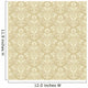 Damask Seamless Pattern Wall Decal Design 1
