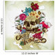 Skull and Flowers Vector Illustration 